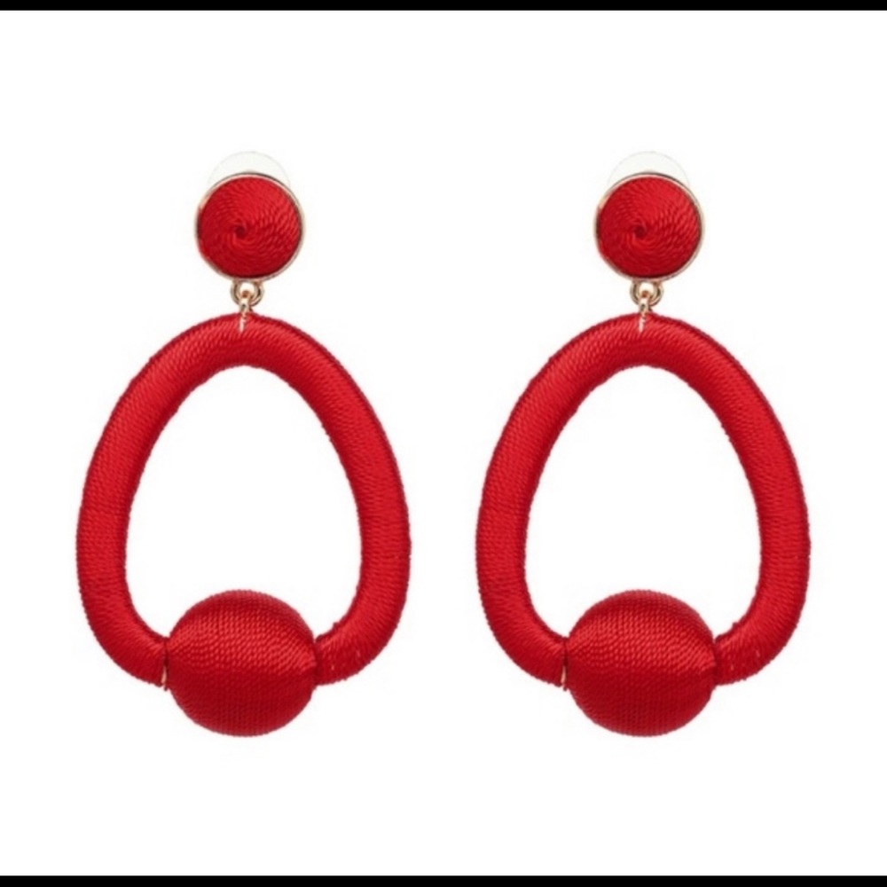 Ball hoop earrings